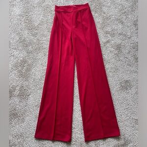 Fashion Nova Victoria High Rise Red Wide-Leg Pants (M)